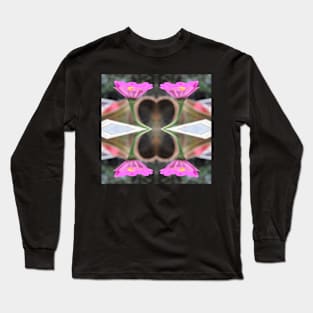 Zinnia Flower Kaleidoscope Pattern (Seamless) 8 Long Sleeve T-Shirt